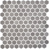 Daltile Uptown Glass Mosaic Hexagon Matte Frost Moka