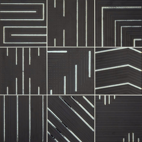 Daltile Geometric Fusion Obsidian GF02 8"x8" Swatch