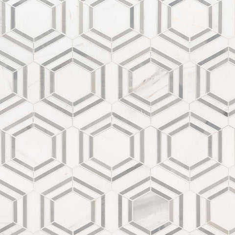 Marble Tile Collection Bianco Dolomite Georama Grigio Swatch