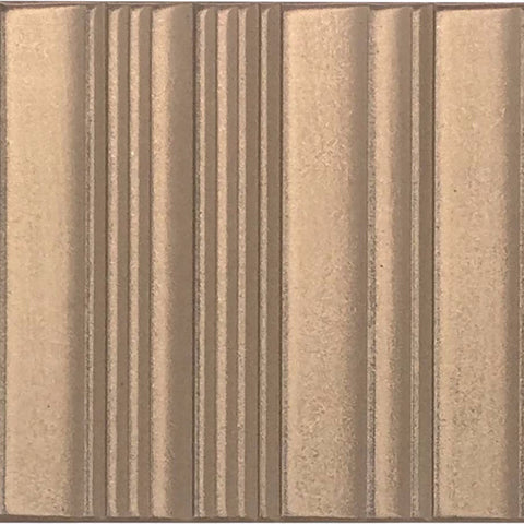 Daltile Industrial Metals Rectangle Grooved 3x6 Gold