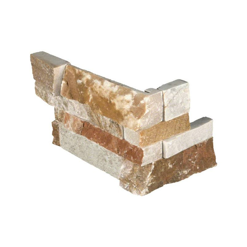 MSI Ledgestone Veneer - Golden White Corner - Split Face