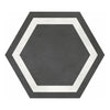 Tile Collection Form Hexagon Frame Decorative Tile Graphite
