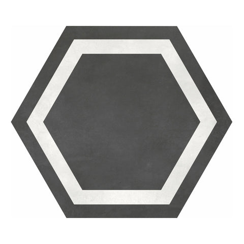 Tile Collection Form Hexagon Frame Decorative Tile Graphite