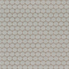 MSI Domino Gray Glossy Penny Round Mosaic Porcelain Tile Swatch