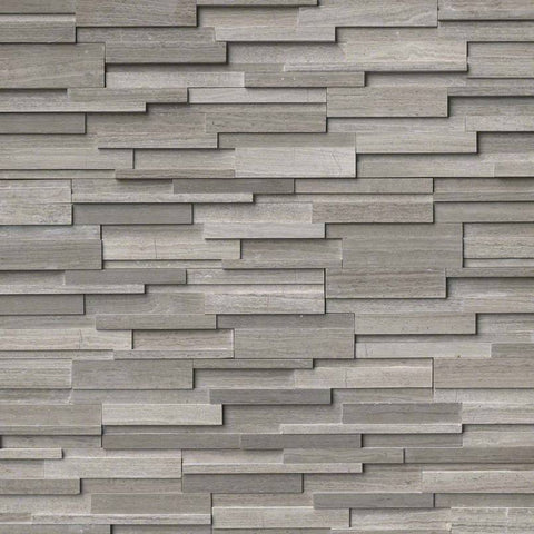 MSI Ledgestone Veneer - Gray Oak 3D Panel - Honed Swatch