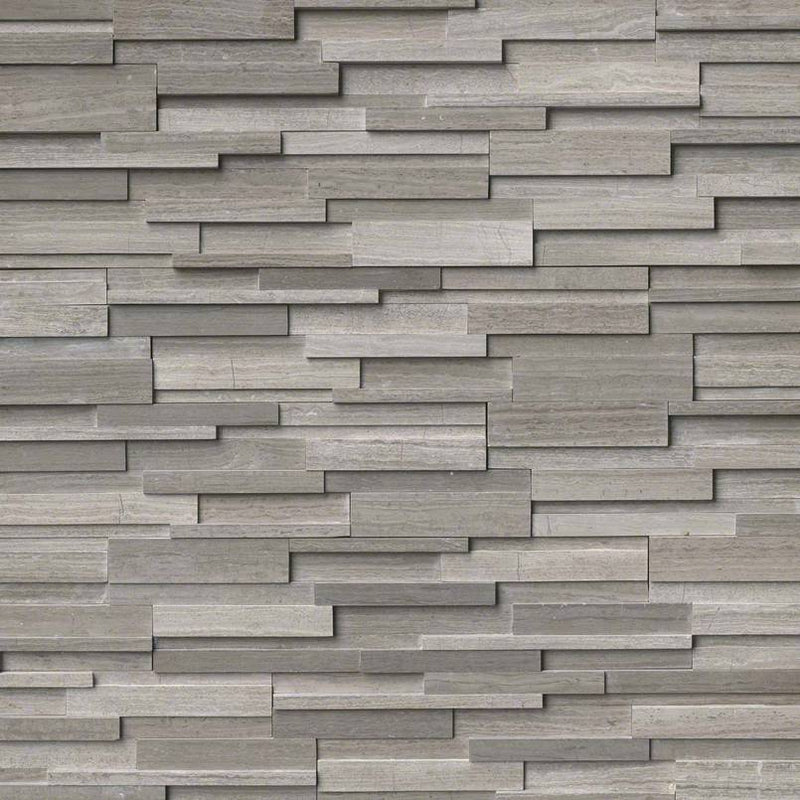 MSI Ledgestone Veneer - Gray Oak 3D Panel - Honed