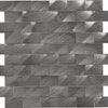 Daltile Structure Grp 2 - 3D Brick Joint 1"x2" Gunmental