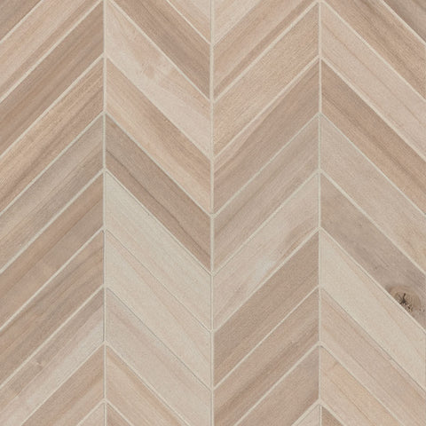 Havenwood Porcelain Tile Collection Beige Wood - 12"x15" Chevron Swatch