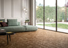 Havenwood Porcelain Tile Collection Saddle Wood Chevron - 12"x15" Room Scene