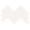 Tile Collection Soho 8x16 Herringbone Mosaic Tile Canvas White Glossy