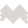 Tile Collection Soho 8x16 Herringbone Mosaic Tile Halo Grey Glossy