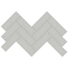 Tile Collection Soho 8x16 Herringbone Mosaic Tile Loft Grey Glossy