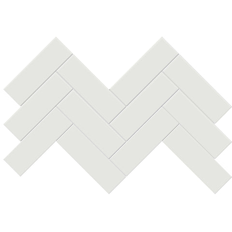 Tile Collection Soho 8x16 Herringbone Mosaic Tile Vintage Grey