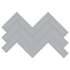 Tile Collection Soho 8x16 Herringbone Mosaic Tile Cloud Blue Swatch