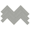Tile Collection Soho 8x16 Herringbone Mosaic Tile Cement Chic Glossy
