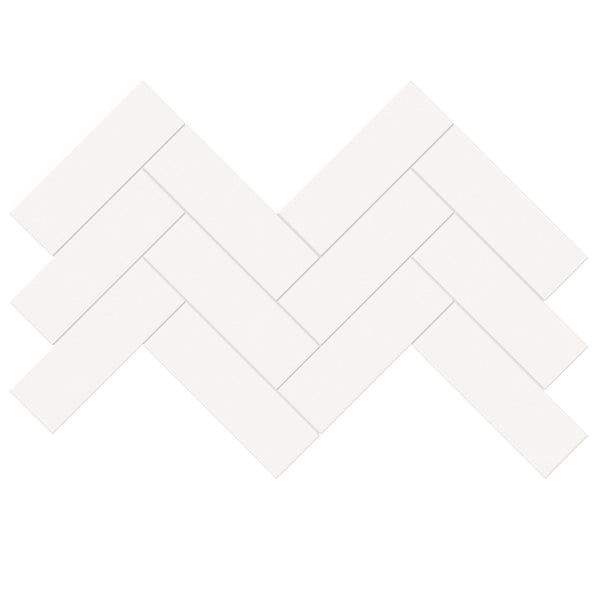 Tile Collection Soho 8x16 Herringbone Mosaic Tile Canvas White ...
