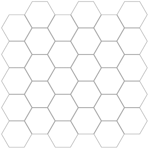 Tile Collection Jem 2" Adagio White Hexagon Mosaic Polished