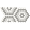 Virginia Tile Soho 8x14 Hexagon Pattern Mosaic Tile Evening Blend