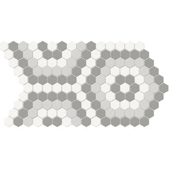 Tile Collection Soho 8x14 Hexagon Pattern Mosaic Tile Evening Blend Swatch