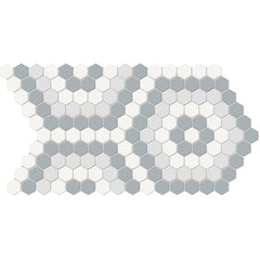 Tile Collection Soho 8x14 Hexagon Pattern Mosaic Tile Afternoon Blend Swatch