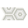 Tile Collection Soho 8x14 Hexagon Pattern Mosaic Tile Morning Blend Swatch