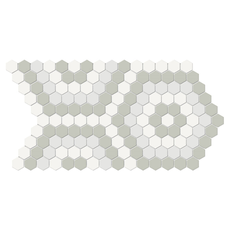 Tile Collection Soho 8x14 Hexagon Pattern Mosaic Tile Morning Blend