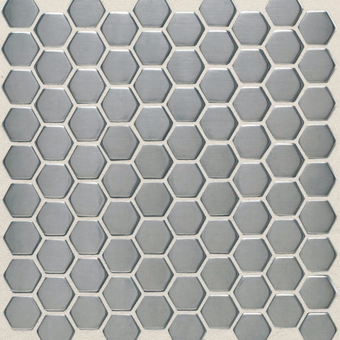 Daltile Metallica Mosaic Hexagon Stainless Steel