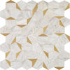 Daltile Lavaliere Mosaic Illusionary Illusiary Alluring White Brass