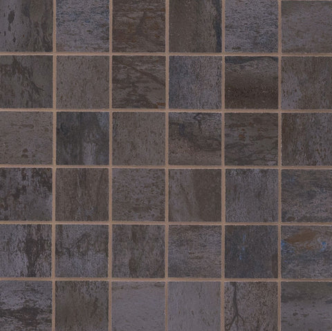 Oxide Iron Porcelain Tile Collection - 2"x2" Mosaic Swatch