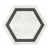Tile Collection Form Hexagon Frame Decorative Tile Ivory