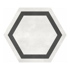 Tile Collection Form Hexagon Frame Decorative Tile Ivory