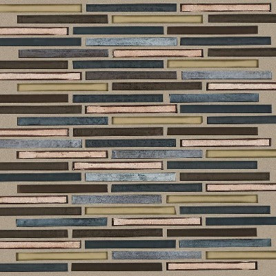 Shaw Tile Molten Linear Glass Bronze Wall