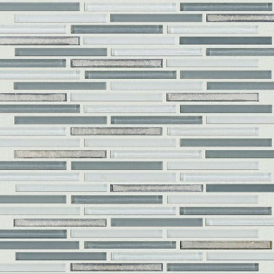 Shaw Tile Molten Linear Glass Nickel Wall