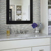Shaw Tile Molten Linear Glass Pewter Wall