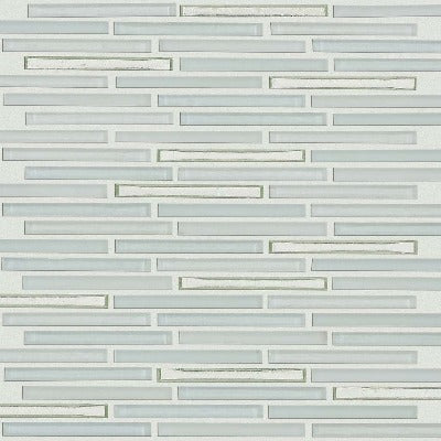 Shaw Tile Molten Linear Glass Platinum Wall