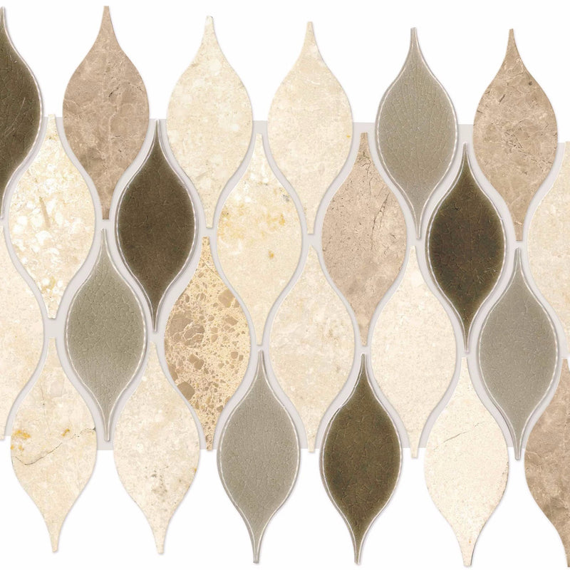 Daltile Decorative Accents Leaf Mosaic Straight Edge