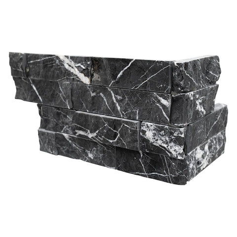 MSI Ledgestone Veneer - Marquina Nero Corner - Split Face Swatch