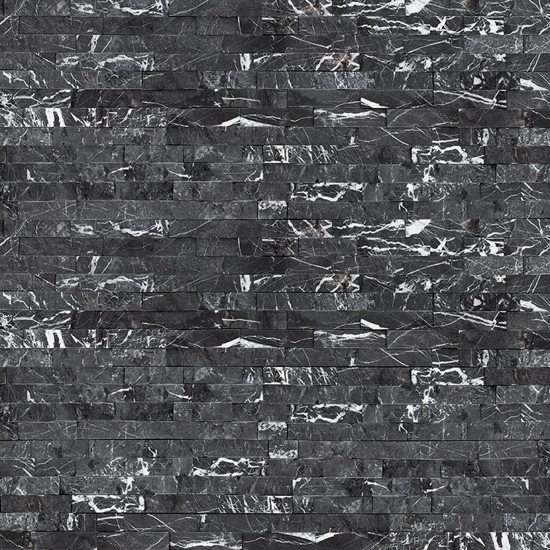 MSI Ledgestone Veneer - Marquina Nero Panel - Split Face