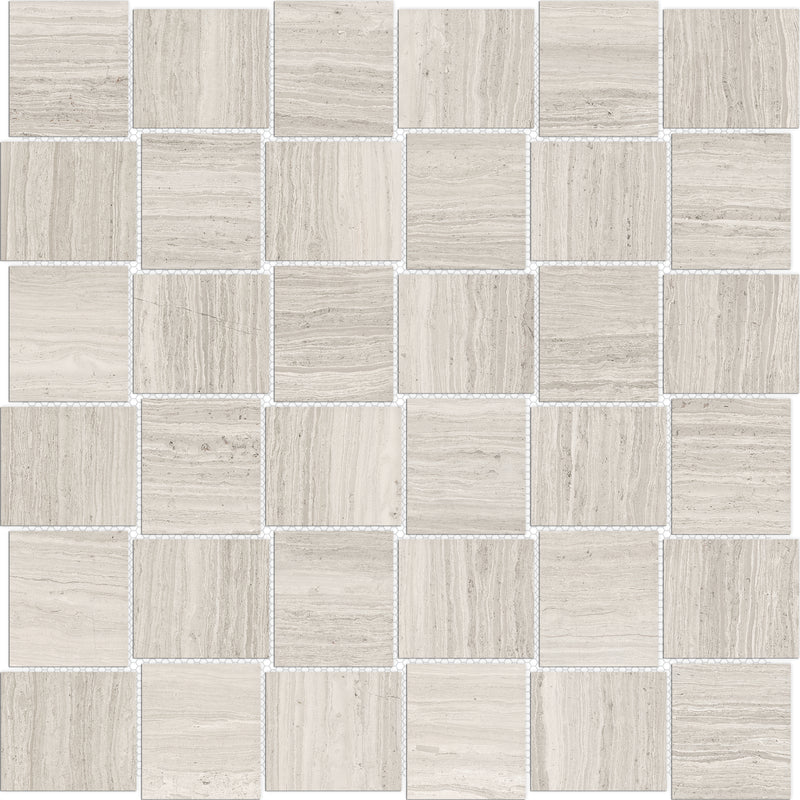 Tile Collection Mayfair Mosaic Basketweave 2x2 Tile Strada Ash