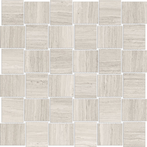 Tile Collection Mayfair Mosaic Basketweave 2x2 Tile Strada Ash