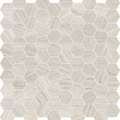 Tile Collection Mayfair Mosaic Hexagon Tile Strada Ash