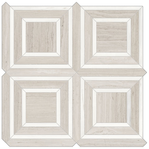 Tile Collection Mayfair Mosaic Piazza Polished Tile Strada Ash