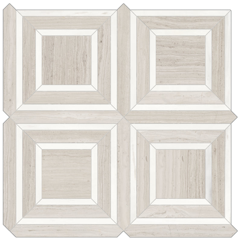 Tile Collection Mayfair Mosaic Piazza Polished Tile Strada Ash