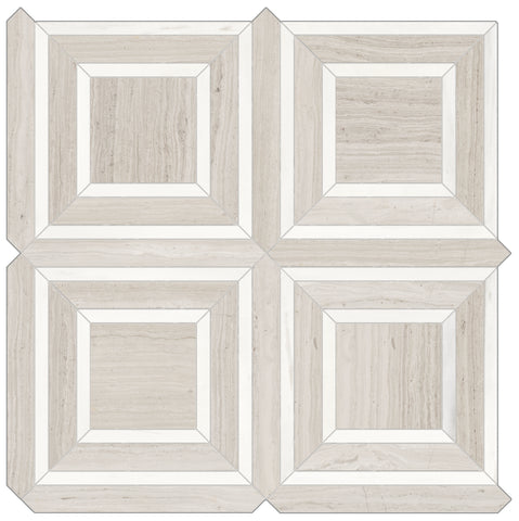Tile Collection Mayfair Mosaic Piazza Polished Tile Strada Ash