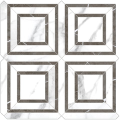 Tile Collection Mayfair Mosaic Piazza Polished Tile Statuario Venato