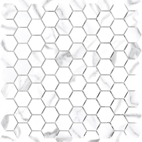 Tile Collection Mayfair Mosaic Hexagon Tile Statuario Venato