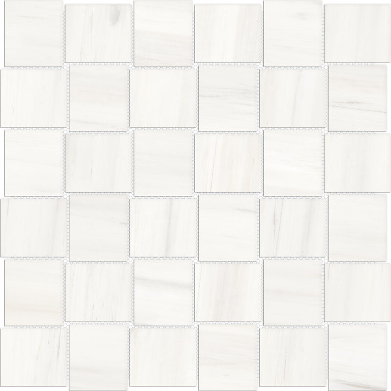 Tile Collection Mayfair Mosaic Basketweave 2x2 Tile Suave Bianco