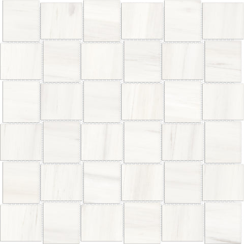 Tile Collection Mayfair Mosaic Basketweave 2x2 Tile Suave Bianco