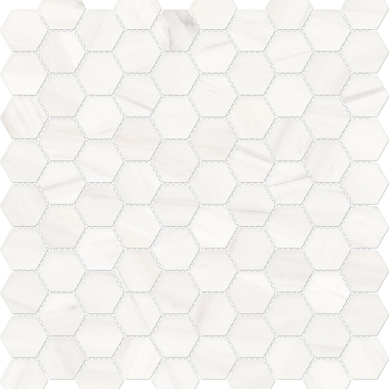 Tile Collection Mayfair Mosaic Hexagon Tile Suave Bianco