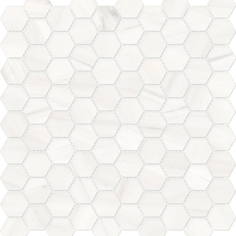 Tile Collection Mayfair Mosaic Hexagon Tile Suave Bianco